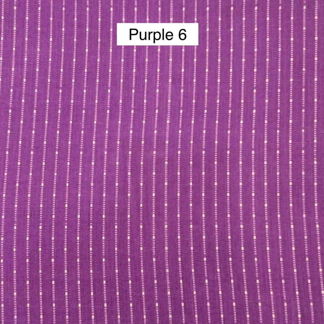 Block Printed Indian Cotton Fabric by the 1/4 Yard - Purple 6
