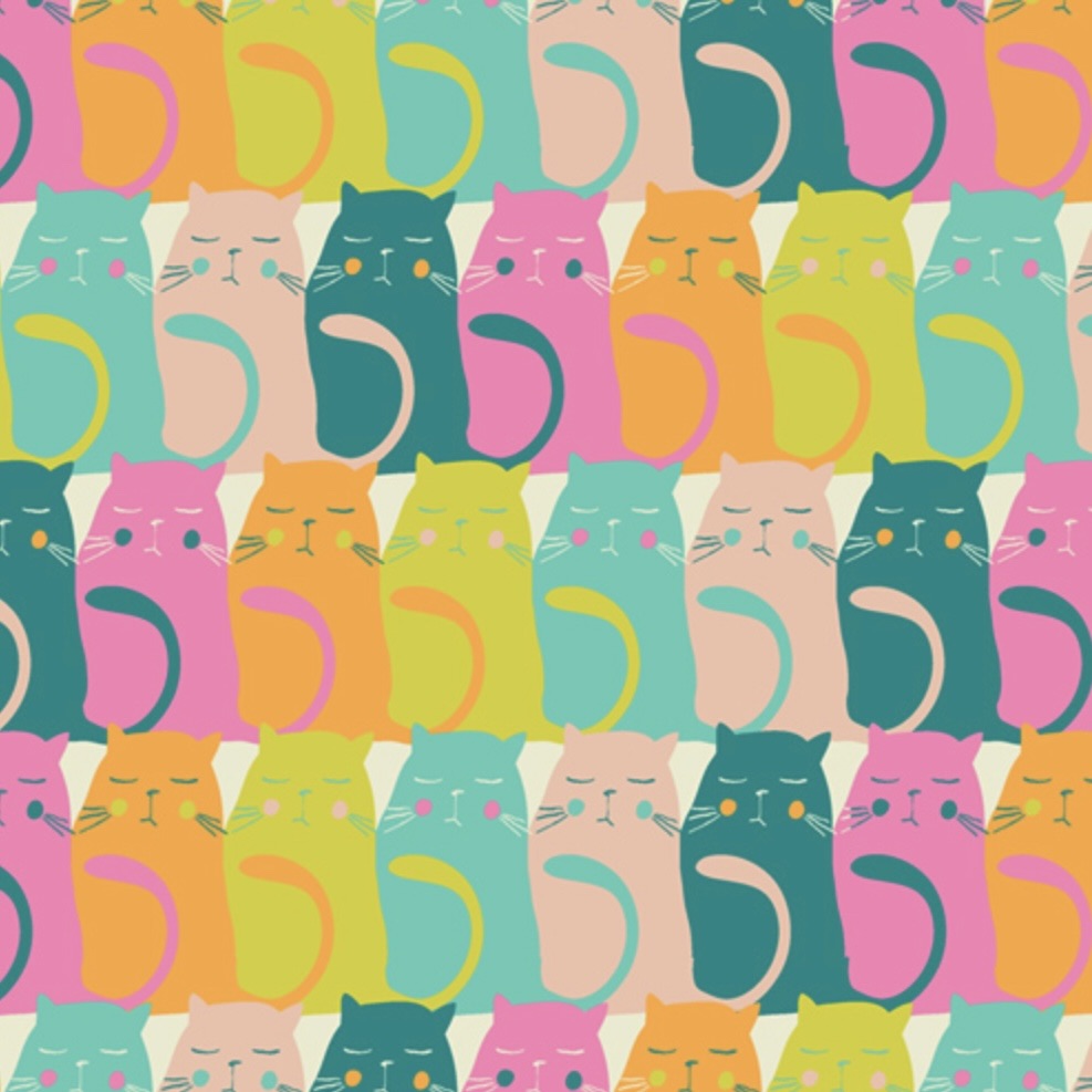 Oh, Meow! Snooze by the 1/4 Yard
