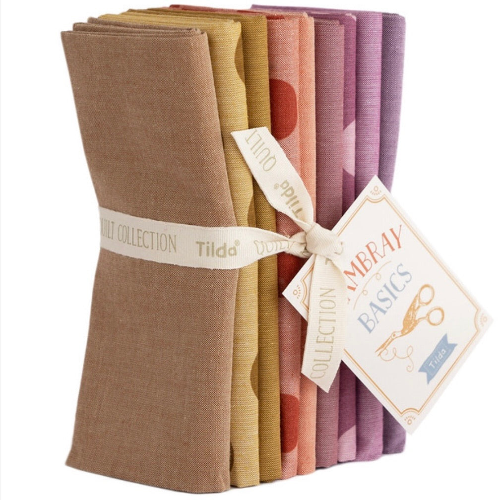 Tilda Seasonal Chambray Fat Quarters - Autumn Hues