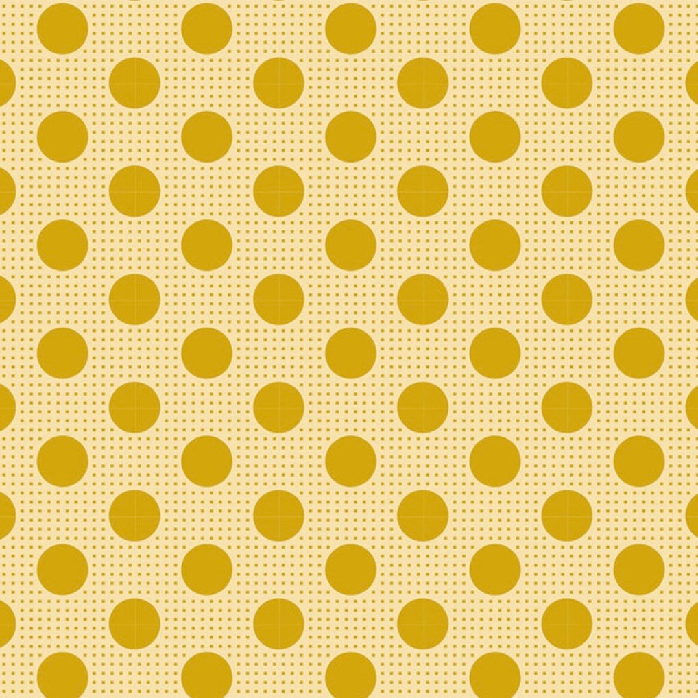 Tilda Basic Medium Dots by the 1/4 Yard - Flaxen Yellow
