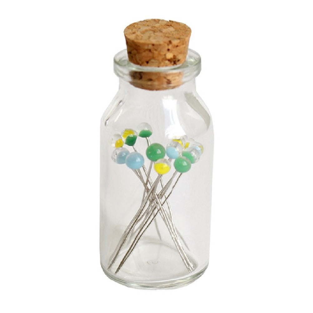 Hiroshima Glass Head Pins - Blue & Green