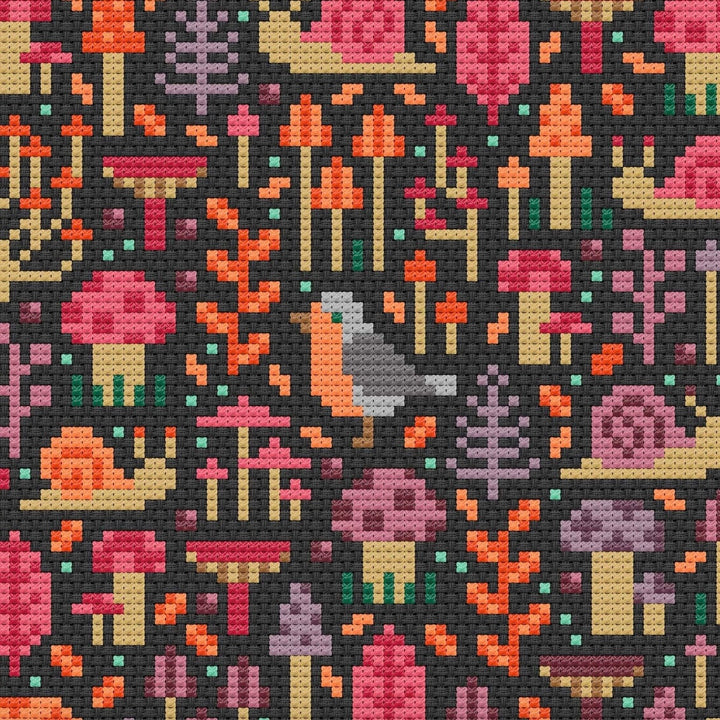 Fungi Garden Cross Stitch Kit