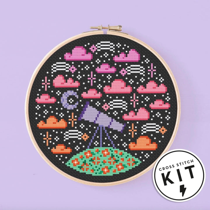 Mini Cloudy Sky Cross Stitch Kit