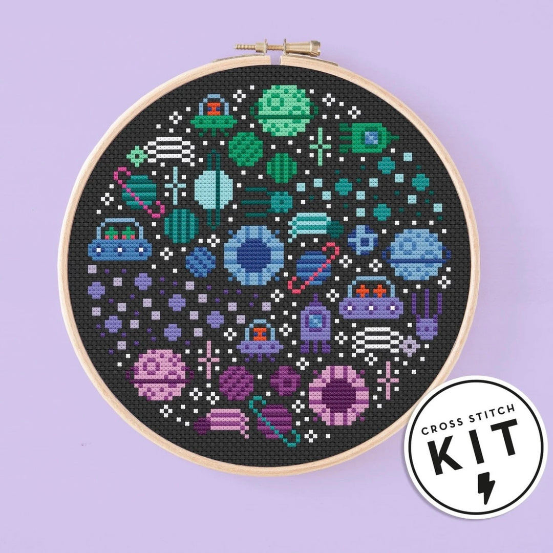 Mini Space Sky Cross Stitch Kit