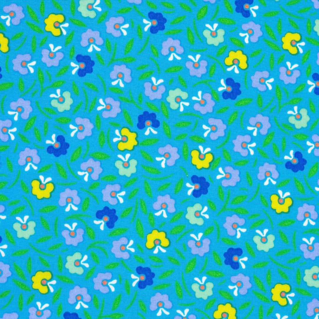 Petit Pan Cotton by the 1/4 Yard - Petunia Bright Blue