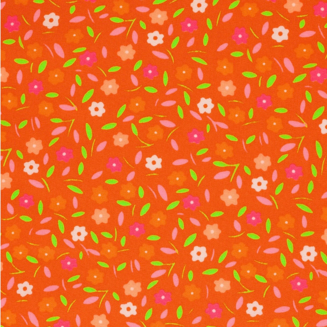Petit Pan Cotton by the 1/4 Yard - Peace and Love Tangerine