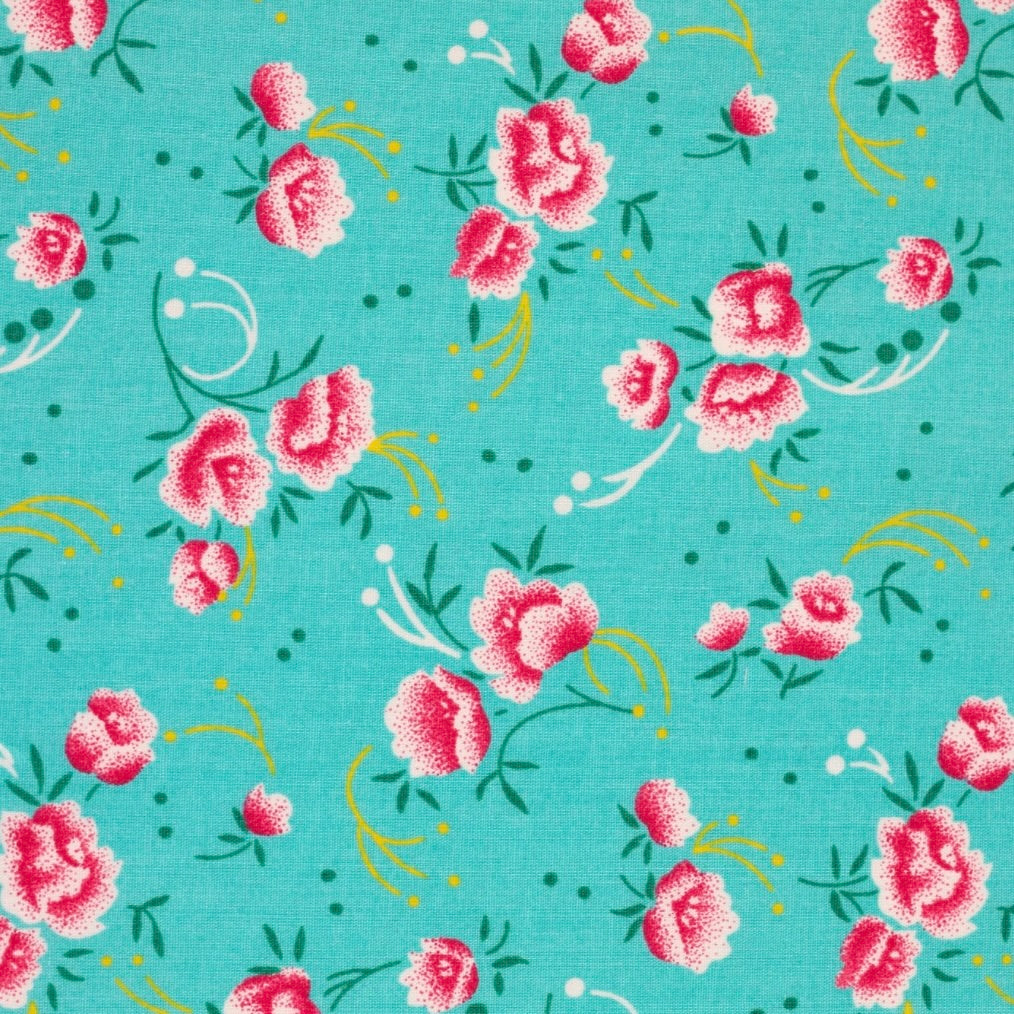 Petit Pan Cotton by the 1/4 Yard - Peony Celadon