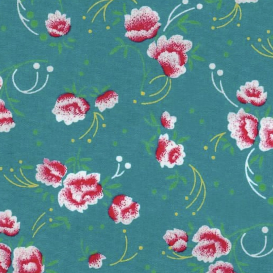 Petit Pan Cotton by the 1/4Yard - Peony Turquoise