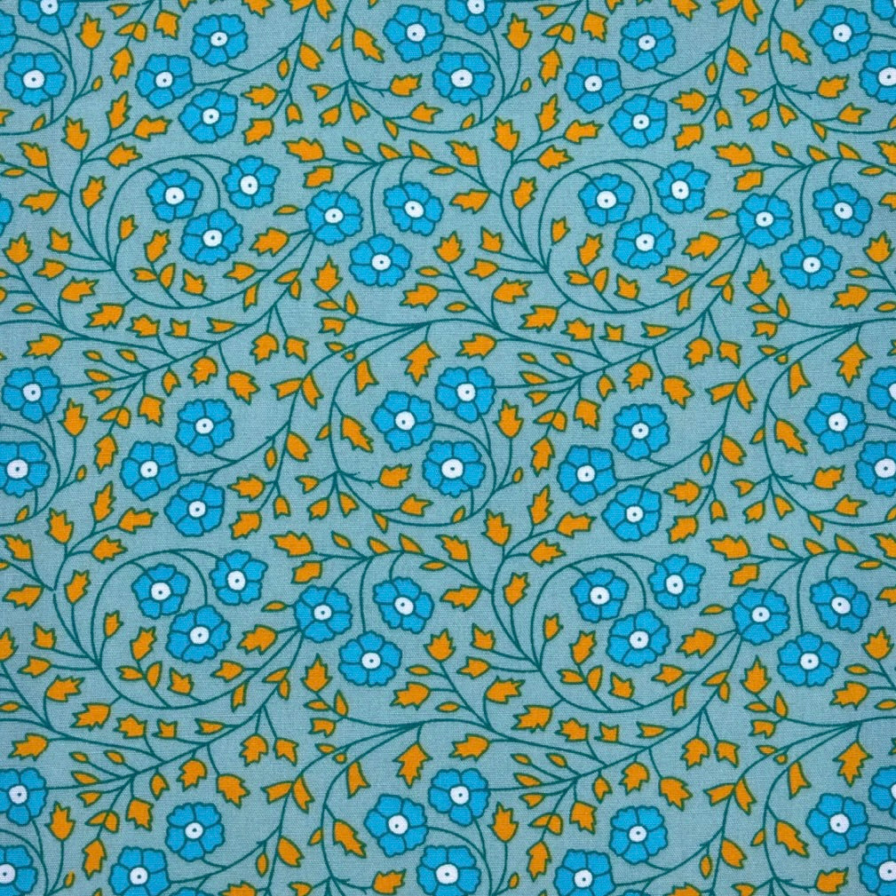 Petit Pan Cotton by the 1/4Yard - Aziza Blue Gray