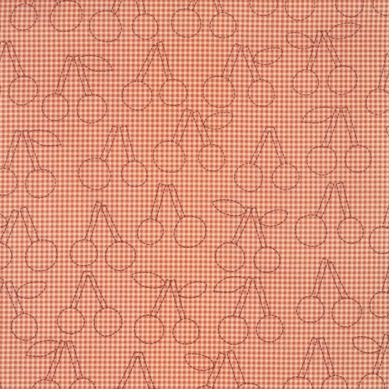 Kokka Kawaii by the 1/4 Yard - Peach Cherries