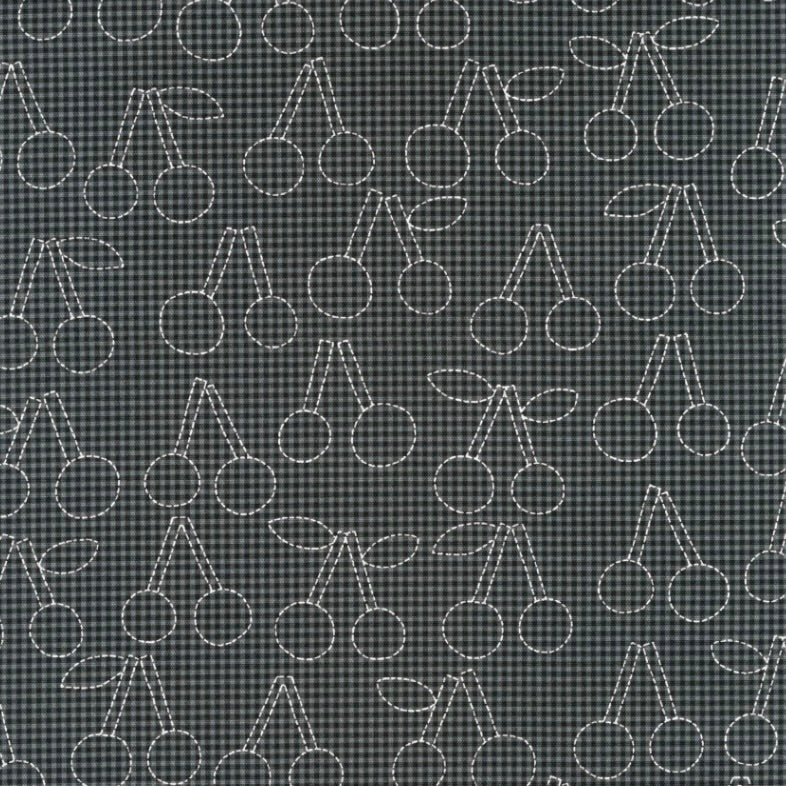 Kokka Kawaii by the 1/4 Yard - Black Cherries