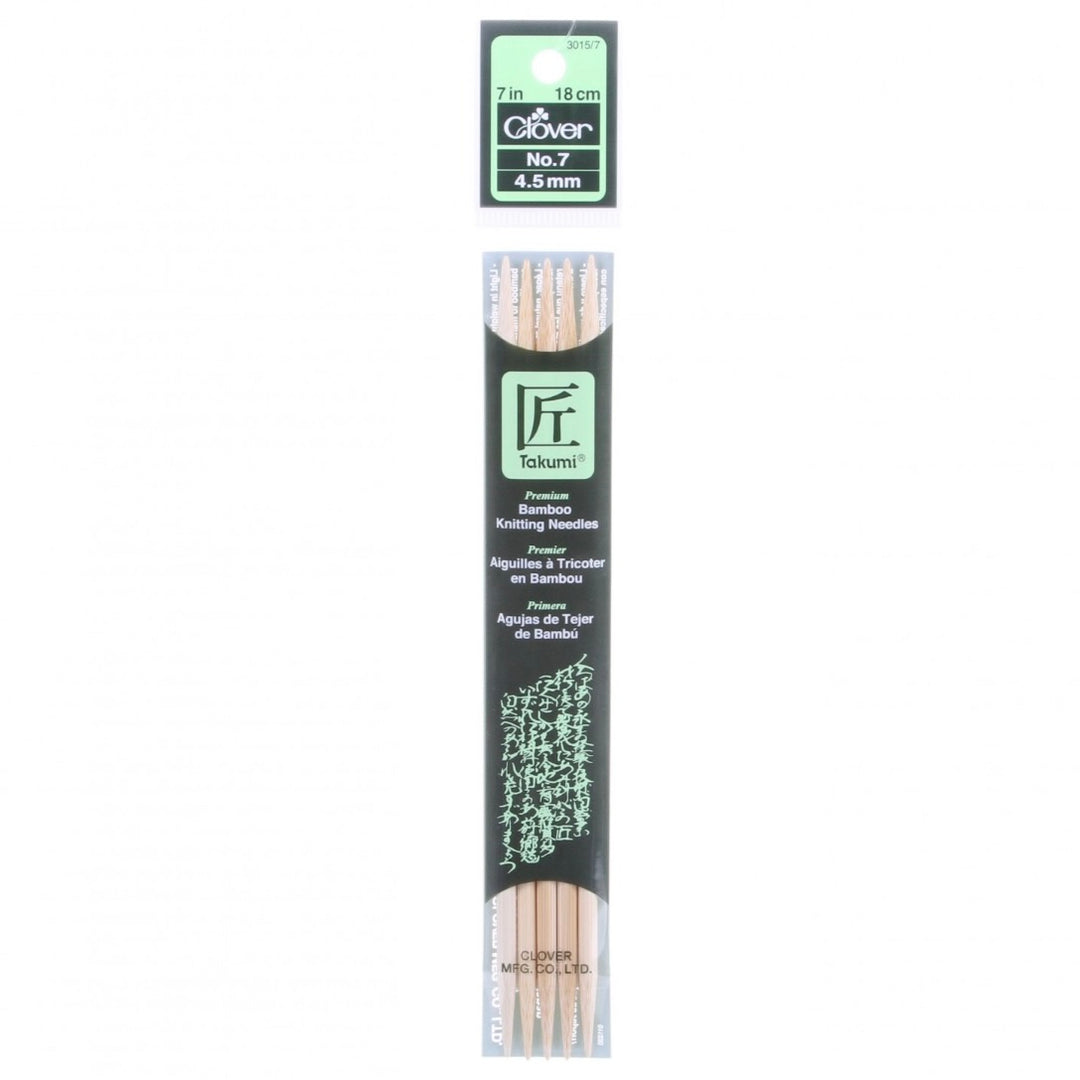 Clover Takumi Bamboo Double Point Knitting Needles