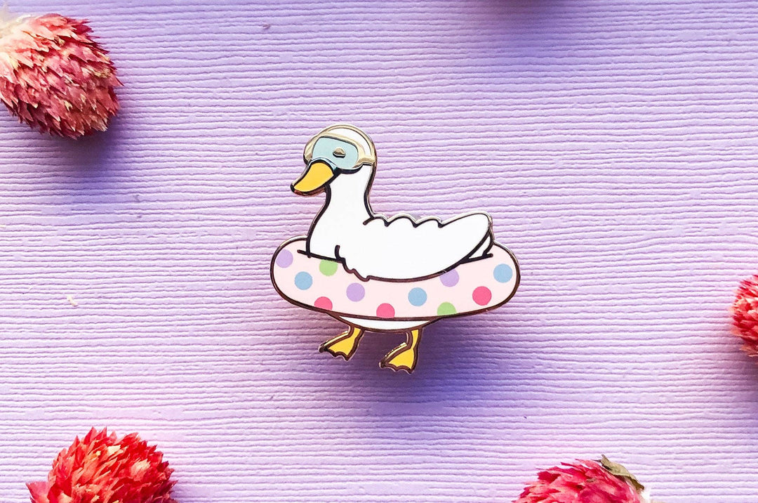 Duck Swimmer Enamel Pin