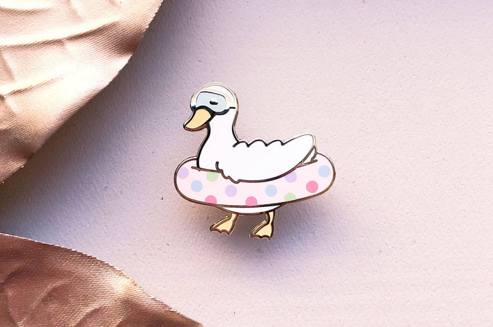 Duck Swimmer Enamel Pin