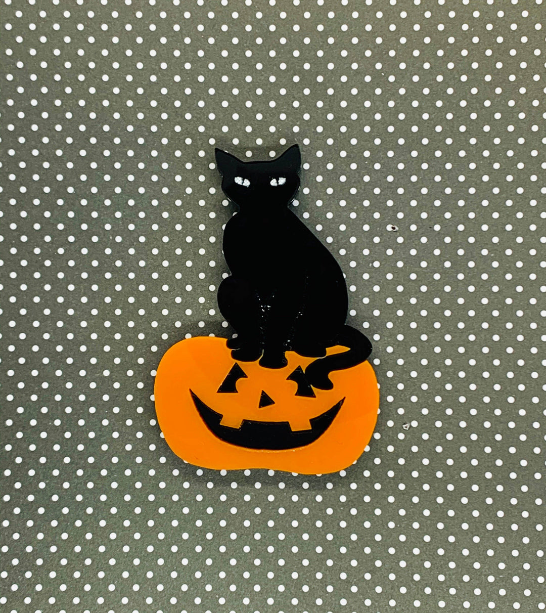 Black Cat Jack ‘O’ Lantern Brooch