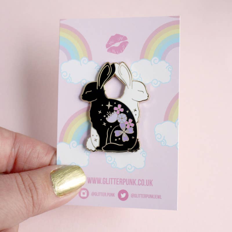 Rabbits Enamel Pin
