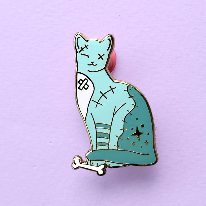 Zombie Cat Enamel Pin