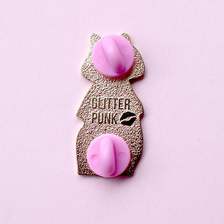 Cat in a Ghost Costume Enamel Pin