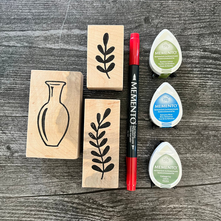Vase with Botanicals Stamp Set