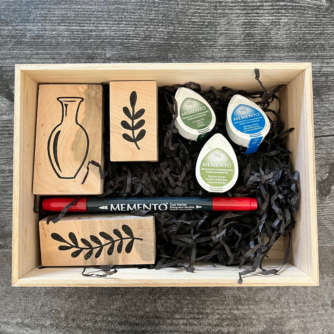 Vase with Botanicals Stamp Set
