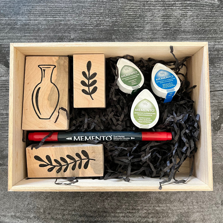 Vase with Botanicals Stamp Set