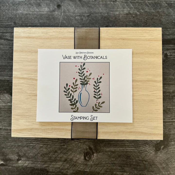 Vase with Botanicals Stamp Set