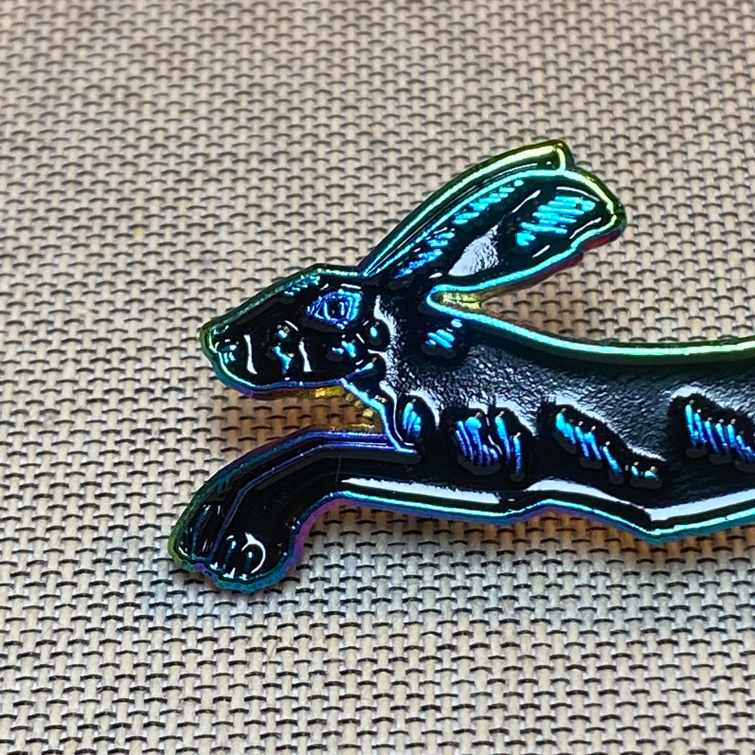 Leaping Hare Enamel Pin
