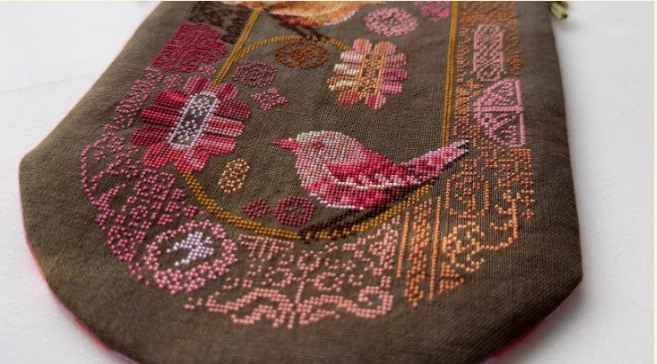 Pink Wren Cross Stitch Pattern