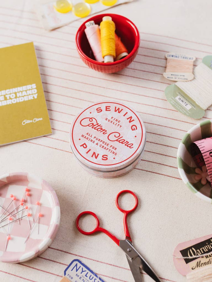 Retro Floral Sewing Pin Tin