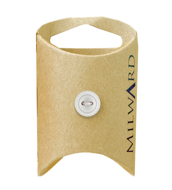 Milward White 2-Hole Rope Edge Button