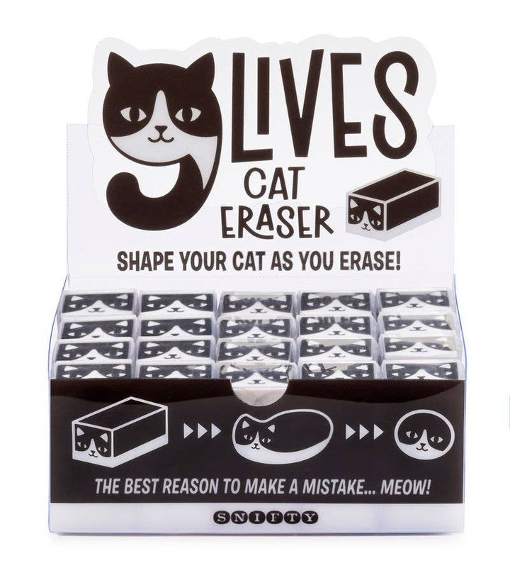 9 LIVES CAT ERASER DISPLAY OF 20