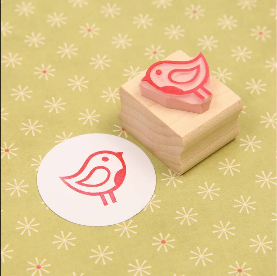 Christmas Mini Robin Rubber Stamp
