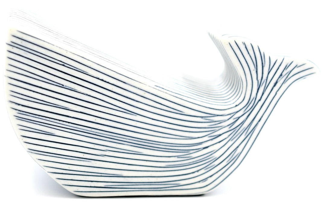 Handcrafted Mini Whale Blue Stripe