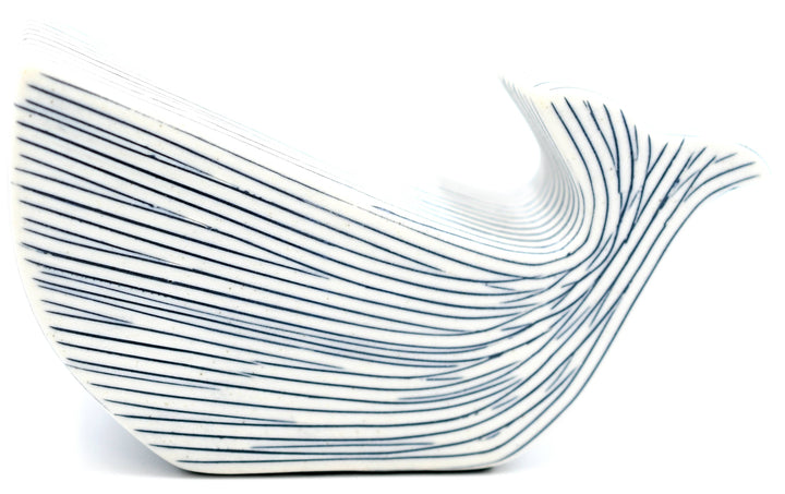 Handcrafted Mini Whale Blue Stripe