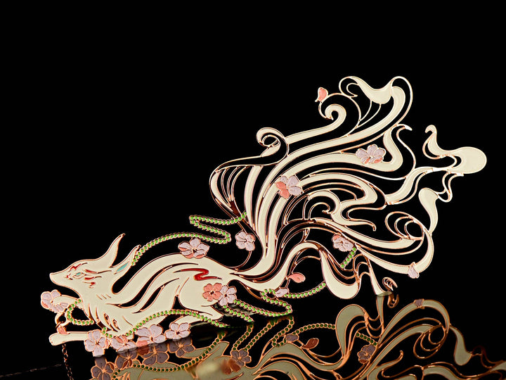 Auspicious Animal Metal Bookmarks (Nine-Tailed Fox)