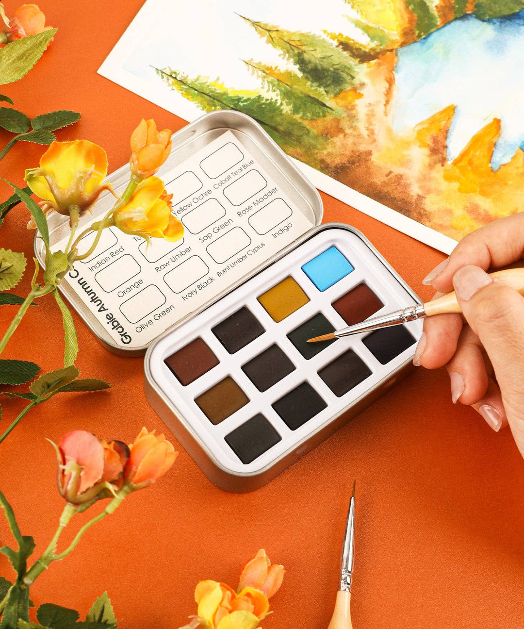 Watercolor Pocket Set of 12 - Autumn Colors
