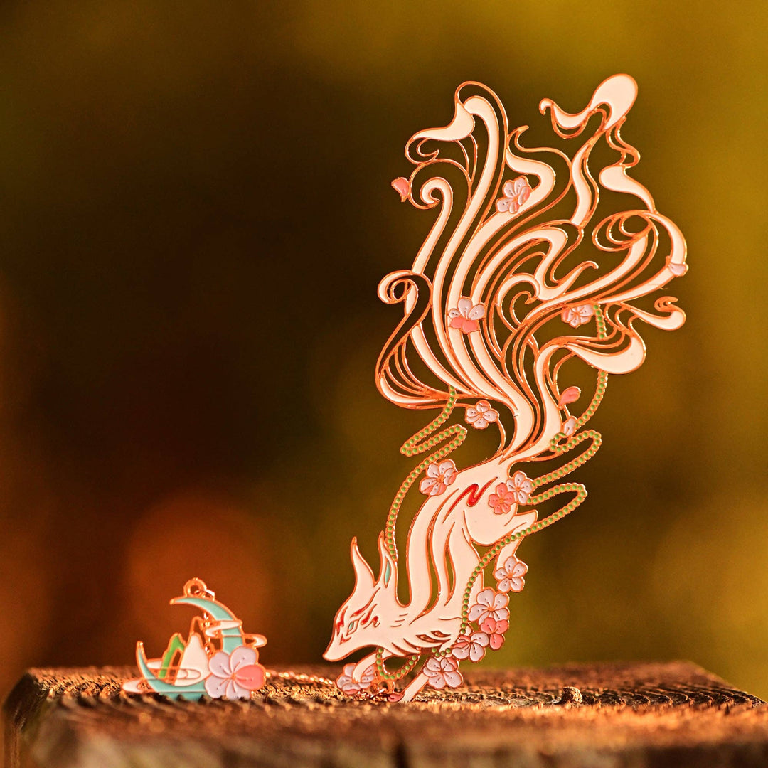 Auspicious Animal Metal Bookmarks (Nine-Tailed Fox)