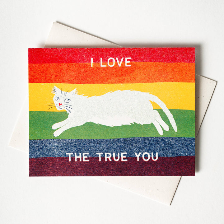 I Love The True You - Risograph Card