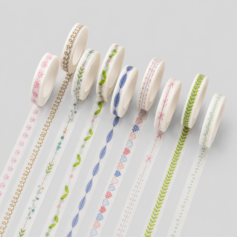 Simple Narrow Decorative Washi Tape Set