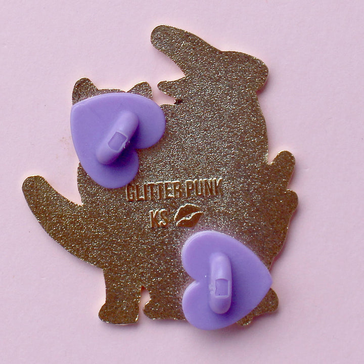 Tulip Cat Enamel Pin: Rainbow Pride