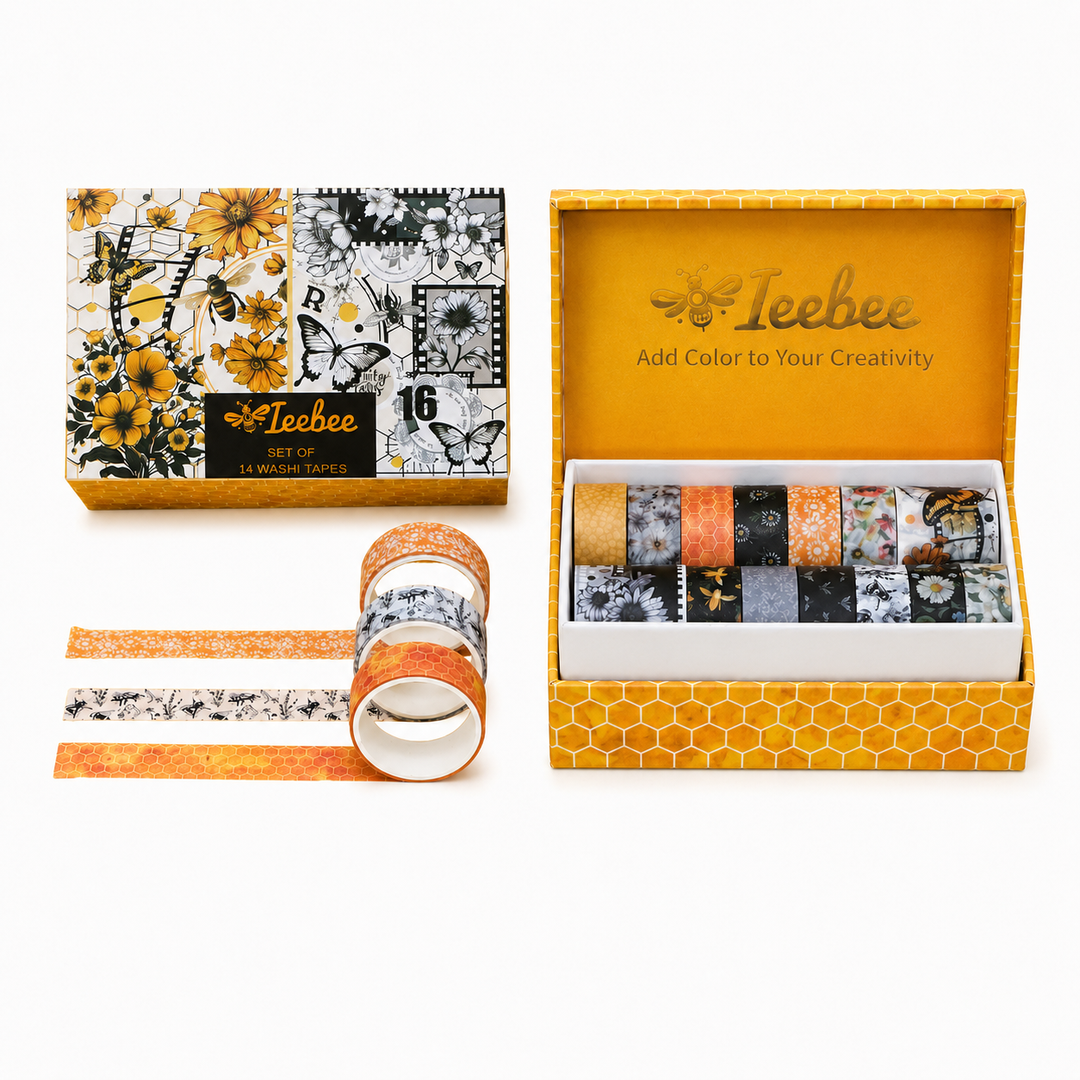 Bee Garden Washi Tape Set - 14 Rolls