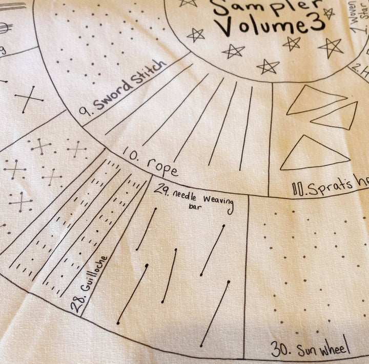 Round 30 Day Sampler - Volume 3 - Fabric, Videos, and Printed Stitch Guide