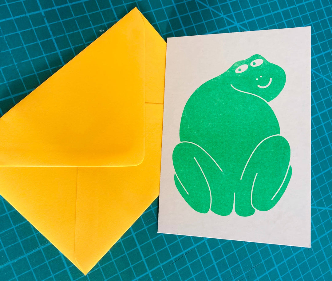 Riso Greetings Card - Frog