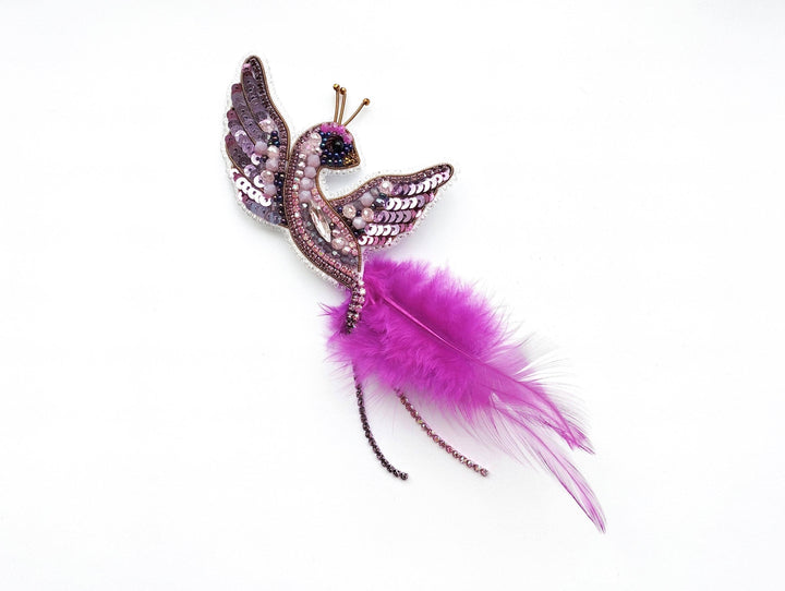 Set of 3 Fantasy Bird Beaded Brooch Embroidery Kits