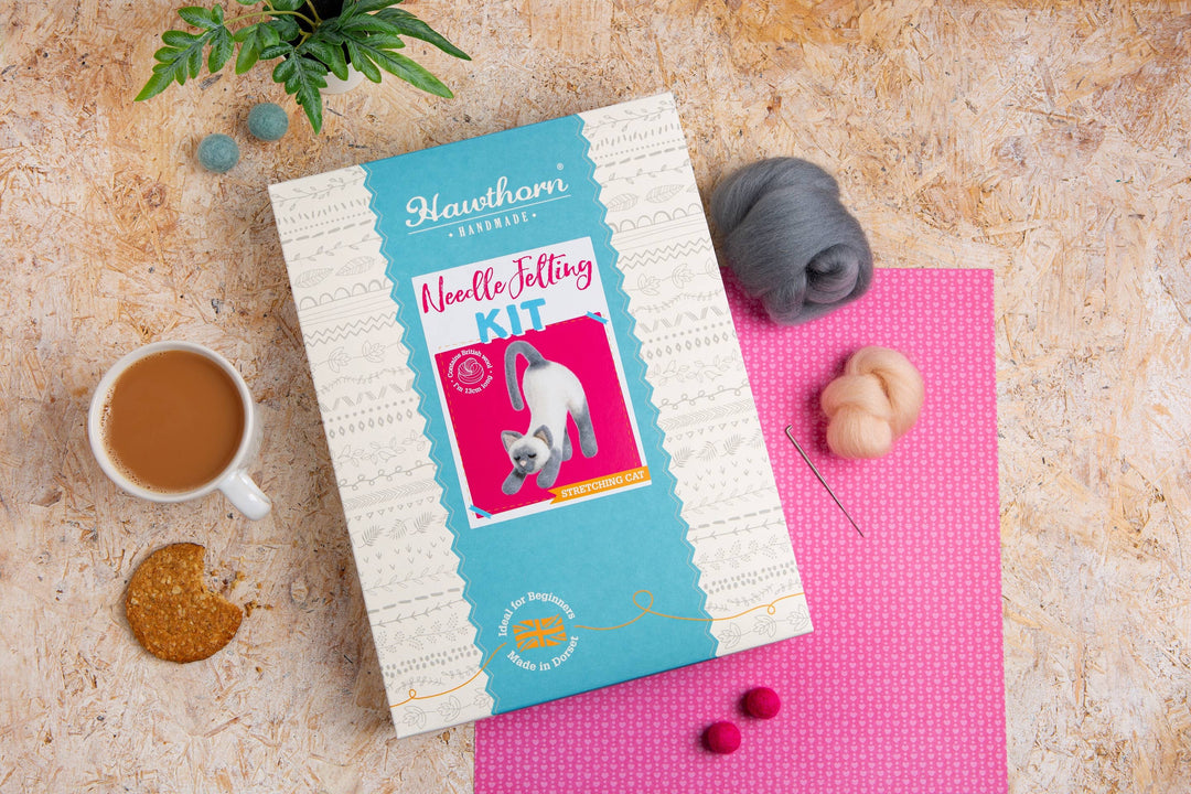 Stretching Cat Needle Felting Kit