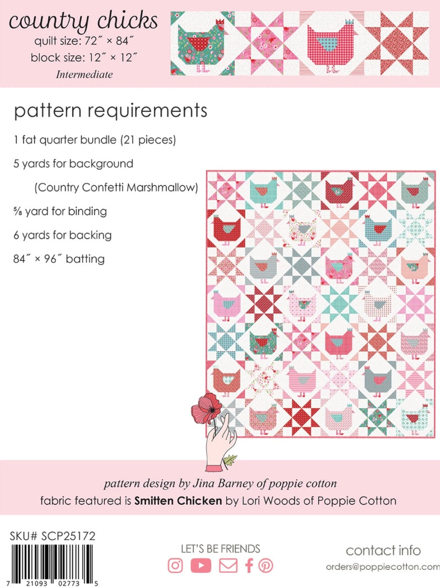Smitten Chicken Country Chicks Quilt Pattern