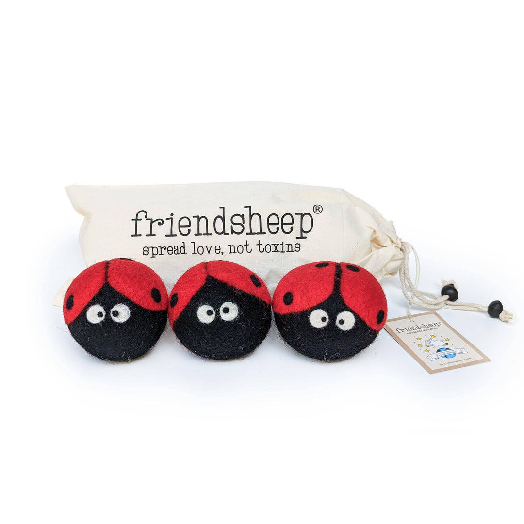Ladybug Trio Eco Wool Dryer Balls