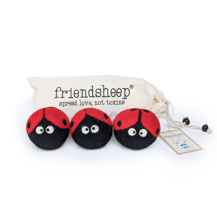 Ladybug Trio Eco Wool Dryer Balls