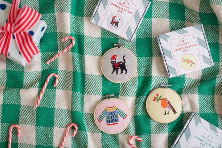 Christmas Cat Cross Stitch Kit