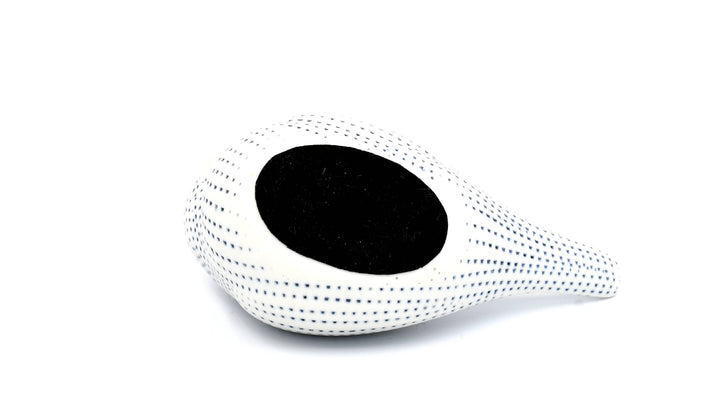Handcrafted Mini Bird Blue Dotted Stripe